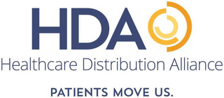 HDA HEALTHCARE DISTRIBUTION ALLIANCE PATIENTS MOVE US. logo