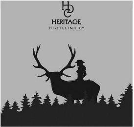 HDC HERITAGE DISTILLING CO logo