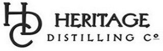 HDC HERITAGE DISTILLING CO logo