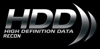 HDD HIGH DEFINITATION DATA RECON logo
