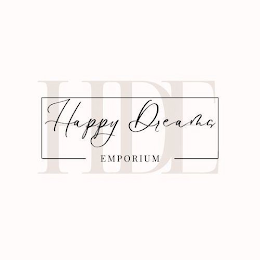 HDE HAPPY DREAMS EMPORIUM logo