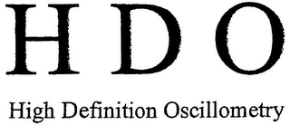 HDO HIGH DEFINITION OSCILLOMETRY logo