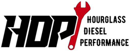 HDP HOURGLASS DIESEL PERFORMANCE logo