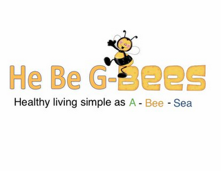 HE BE G-BEES HEALTHY LIVING SIMPLE AS A-BEE-SEA logo