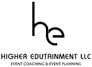 HE HIGHER EDUTAINMENT LLC EVENT COACHING & EVENT PLANNING logo