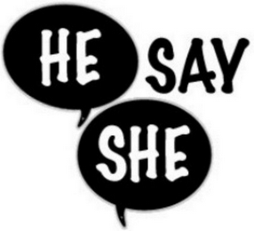 HE SAY SHE SAY logo