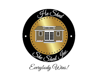 HE SHED, SHE SHED, INC. EVERYBODY WINS! logo
