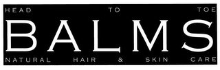 HEAD TO TOE BALMS NATURAL HAIR & SKIN CARE logo