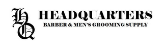 HEADQUARTERS BARBER AND MEN'S GROOMING SUPPLY logo