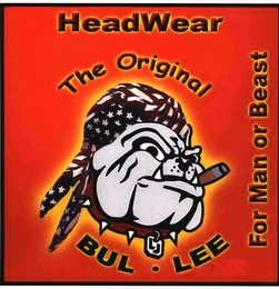 HEADWEAR THE ORIGINAL BUL · LEE FOR MAN OR BEAST logo