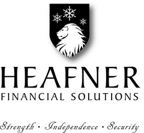 HEAFNER FINANCIAL SOLUTIONS STRENGTH INDEPENDENCE SECURITY logo