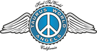 HEAL THE WORLD TAURUS WORLD ANGELS CALIFORNIA logo
