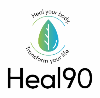 HEAL90 HEAL YOUR BODY. TRANSFORM YOUR LIFE. logo