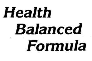 HEALTH BALANCED FORMULA logo
