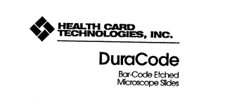 HEALTH CARD TECHNOLOGIES, INC.  DURACODE BAR-CODE ETCHED MICROSCOPE SLIDES logo