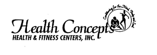 HEALTH CONCEPTS HEALTH & FITNESS CENTERS, INC. CONDITIONING FOR THE MIND, BODY AND SOUL logo