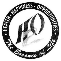 · HEALTH · HAPPINESS · OPPORTUNITIES · H2O THE ESSENCE OF LIFE logo
