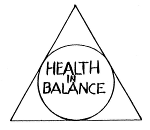 HEALTH IN BALANCE logo