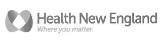 HEALTH NEW ENGLAND WHERE YOU MATTER. logo