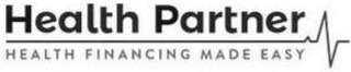HEALTH PARTNER HEALTH FINANCING MADE EASY logo
