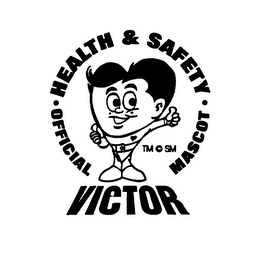 HEALTH & SAFETY OFFICIAL MASCOT "VICTOR" logo