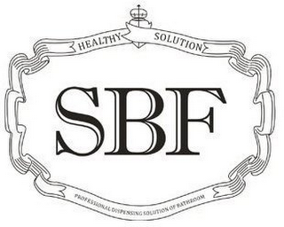 HEALTH SOLUTION SBF PROFESSIONAL DISPENSING SOLUTION OF BATHROOM logo