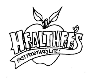 HEALTHEES FAST FOOD THATS LITE! logo