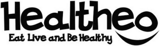 HEALTHEO EAT LIVE AND BE HEALTHY logo