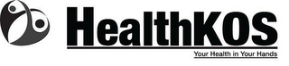 HEALTHKOS YOUR HEALTH IN YOUR HANDS logo