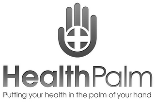 HEALTHPALM PUTTING YOUR HEALTH IN THE PALM OF YOUR HAND logo