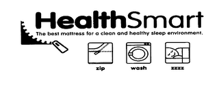 HEALTHSMART THE BEST MATTRESS FOR A CLEAN AND HEALTHY SLEEP ENVIRONMENT.  ZIP WASH ZZZZ logo