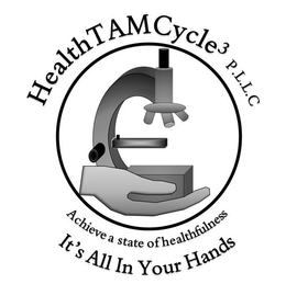 HEALTHTAMCYCLE3 P.L.L.C ACHIEVE A STATE OF HEALTHFULNESS IT'S ALL IN YOUR HANDS logo