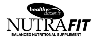 HEALTHY ACCENTS NUTRAFIT BALANCED NUTRITIONAL SUPPLEMENT logo