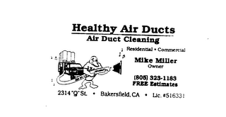 HEALTHY AIR DUCTS AIR DUCT CLEANING RESIDENTIAL COMMERCIAL logo