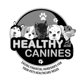 HEALTHY CANINES EASING FINANCIAL HARDSHIPS FOR YOUR PETS HEALTHCARE NEEDS logo
