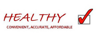 HEALTHY CONVENIENT, ACCURATE, AFFORDABLE logo