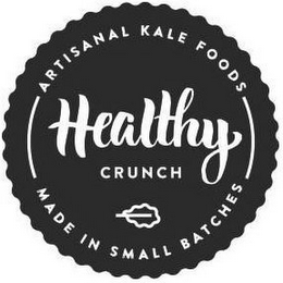 HEALTHY CRUNCH ARTISANAL KALE FOODS MADE IN SMALL BATCHES logo