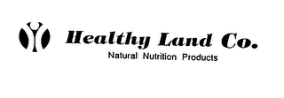 HEALTHY LAND CO. NATURAL NUTRITION PRODUCTS logo