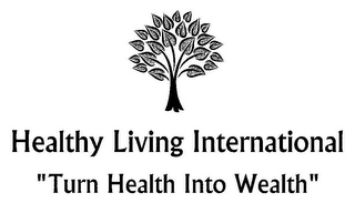 HEALTHY LIVING INTERNATIONAL "TURN HEALTH INTO WEALTH" logo