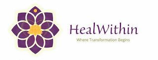 HEALWITHIN WHERE TRANSFORMATION BEGINS logo