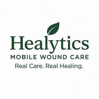 HEALYTICS MOBILE WOUND CARE REAL CARE. REAL HEALING. logo