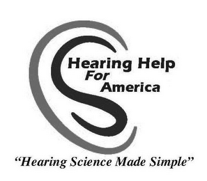 HEARING HELP FOR AMERICA "HEARING SCIENCE MADE SIMPLE" logo