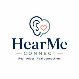 HEARME CONNECT-- REAL VOICES. REAL CONNECTION. logo