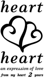 HEART 2 HEART AN EXPRESSION OF LOVE FROM MY HEART 2 YOURS logo