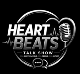 HEART BEATS TALK SHOW REAL CONVERSATIONS. REAL PEOPLE. REAL IMPACT. logo