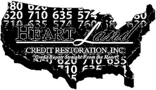 HEART LAND CREDIT RESTORATION INC. CREDIT REPAIR STRAIGHT FROM THE HEART logo
