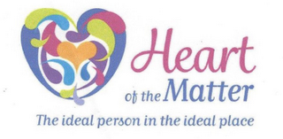HEART OF THE MATTER THE IDEAL PERSON INTHE IDEAL PLACE logo