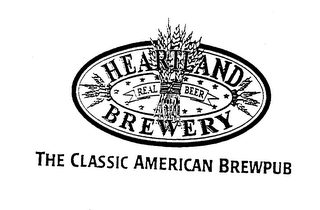 HEARTLAND BREWERY THE CLASSIC AMERICAN BREWPUB logo