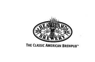 HEARTLAND BREWERY THE CLASSIC AMERICAN BREWPUB REAL BEER logo