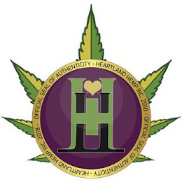 HEARTLAND HEMP INC 2018 - OFFICIAL SEALOF AUTHENTICITY - HEARTLAND HEMP INC 2018 - OFFICIAL SEAL OF AUTHENTICITY HHI logo